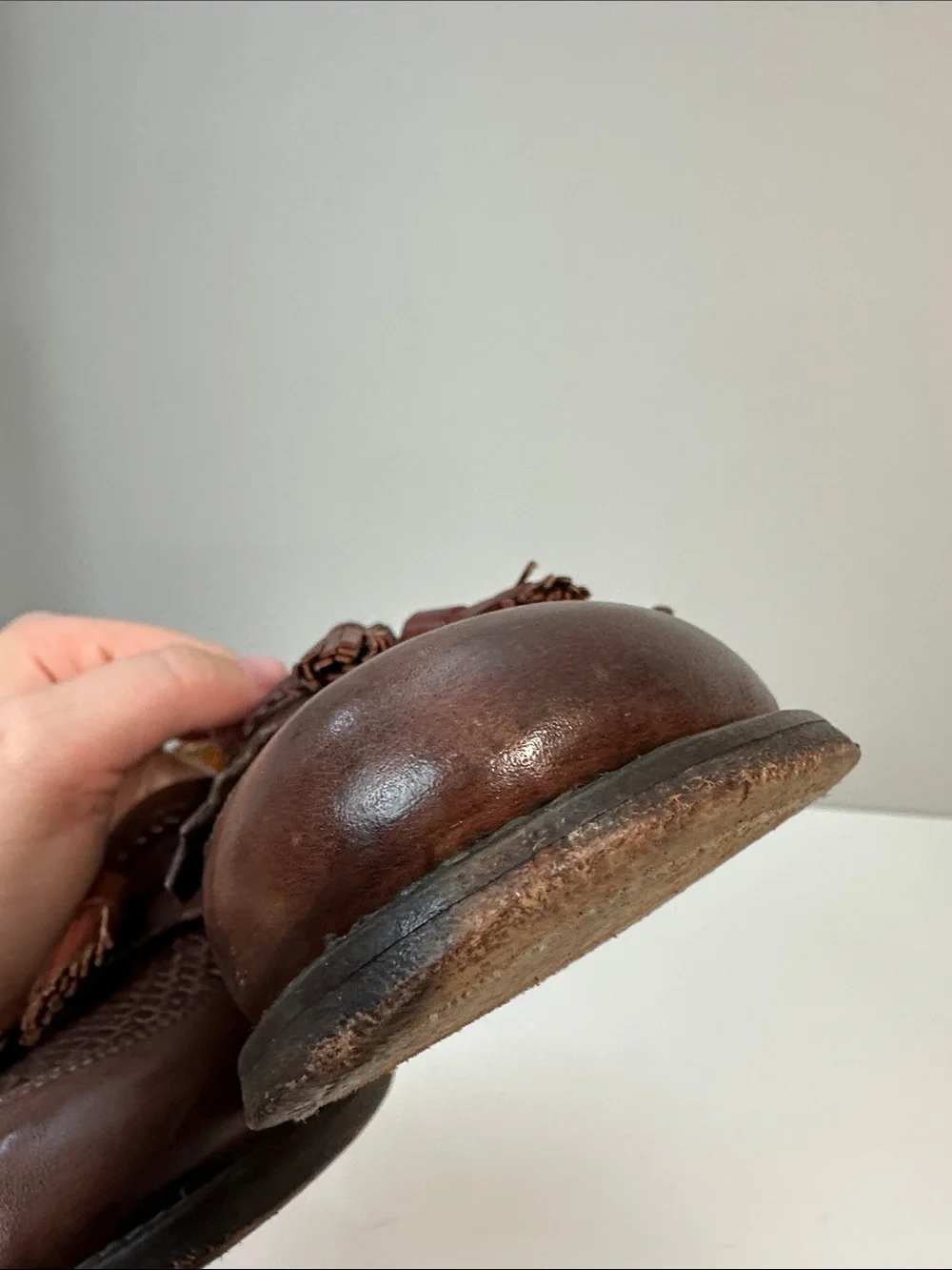 Allen Edmonds Cody Tassel Men’s Brown Leather Casual Dress Shoes Size 9